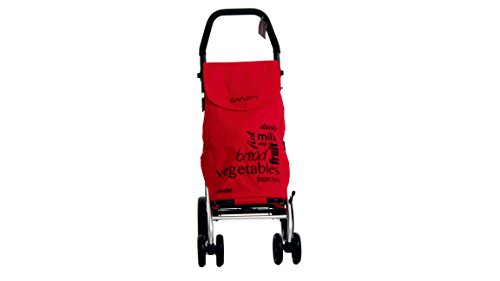 Carlett Lett 450 Carro de Compras, Aluminio, Rojo, 69x42x29 cm