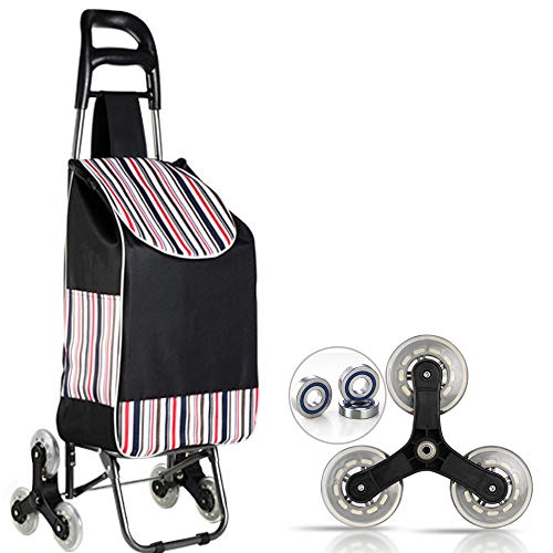 Carrito De Compras Plegable, Plegable Carro De La Compra, Trolley Plegable 3 Ruedas, De Gran Capacidad, FáCiles De Subir, Para Ir De Compras, Picnic, Almacenamiento En El Hogar, Etc.