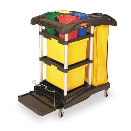 CARRO DE SERVICIO| RUBBERMAID| MODELO FG9t7400BLA| CODIGOS DE COLORES DE LIMPIEZA| PLASTICO/ALUMINIO