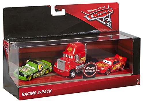 Cars 3 - Personajes a escala 1:55, paquete 3 (Mattel FBR77) , color/modelo surtido