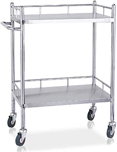 CART Carros de utilidad médica para el hogar Carros de mano Carro médico de acero inoxidable Fisioterapia Cuidado móvil Coche Dental Primeros auxilios Trolley Trolley Dressing,S-50X40X86cm