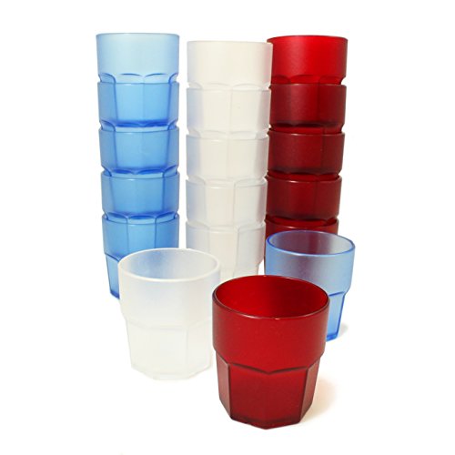 Cartaffini Agile Juego 6 Vasos irrompibles, Blanco, 8 cm, 6 Unidad