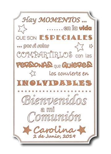 CARTEL BIENVENIDOS A MI PRIMERA COMUNIÓN, EVENTOS. PERSONALIZADO - DECORACIÓN EVENTOS