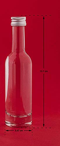 casavetro - 30 o 60 Unidades de Botellas de Cristal pequeñas (50 ml Bormioli de 50ml Rosca Mini biberones Botellas