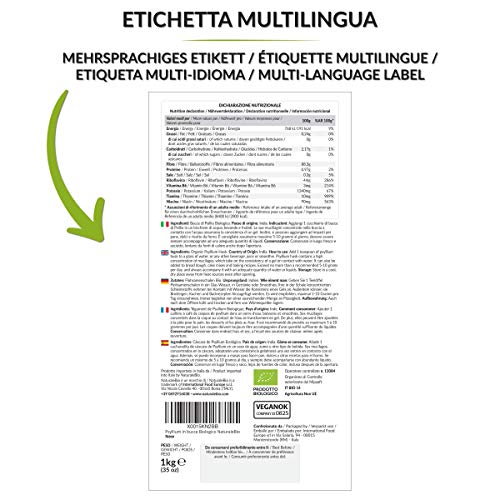 Cáscara de Psyllium Ecológico [99% Pureza] 1 Kg. Psyllium Husk, Natural y Puro. 100% cutícula de semillas de Psilio Orgánico, producido en India. Rico en Fibra, para añadir al Agua, Bebidas y Zumos.