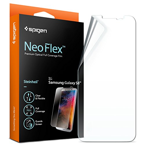 [Case-Friendly] Spigen® Protector de Pantalla para Samsung Galaxy S8, [Neo Flex] [Not Glass Wet Applied TPU Film] Full Covered Front **Ultra Clear** Protector Pantalla Samsung S8 (565FL21769)