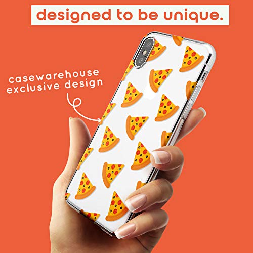 Case Warehouse Los Patrones de Comida rápida del patrón Rebanada de Pizza Slim Funda para iPhone XS TPU Protector Ligero Phone Protectora con Comida Rápida Patrón