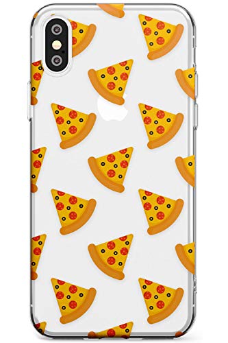 Case Warehouse Los Patrones de Comida rápida del patrón Rebanada de Pizza Slim Funda para iPhone XS TPU Protector Ligero Phone Protectora con Comida Rápida Patrón