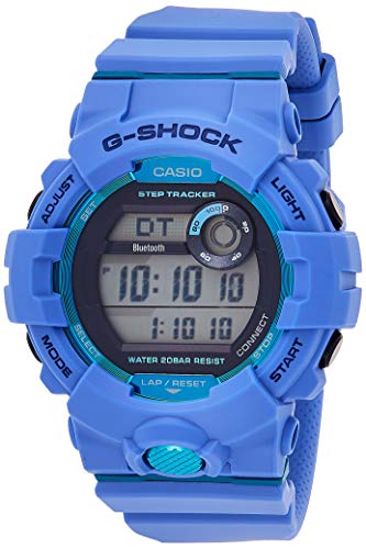 Casio G-SHOCK Reloj Digital, Contador de pasos, Sensor de movimiento, Aplicación de deporte gratuita para descargar, 20 BAR, Azul, para Hombre, GBD-800-2ER