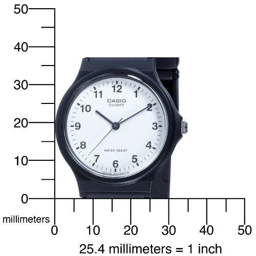 Casio MQ-24-7BLLGF - Reloj con correa de plastico, color blanco / negro