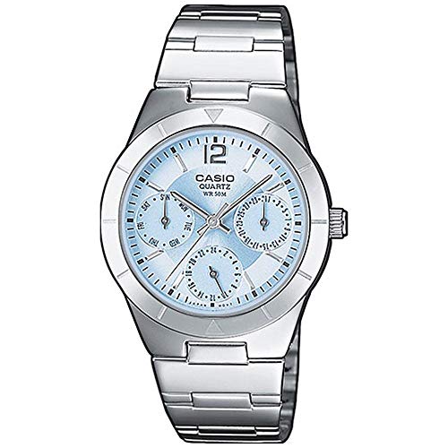 Casio Reloj Multiesfera para Mujer de Cuarzo con Correa en Acero Inoxidable LTP-2069D-2AVEF