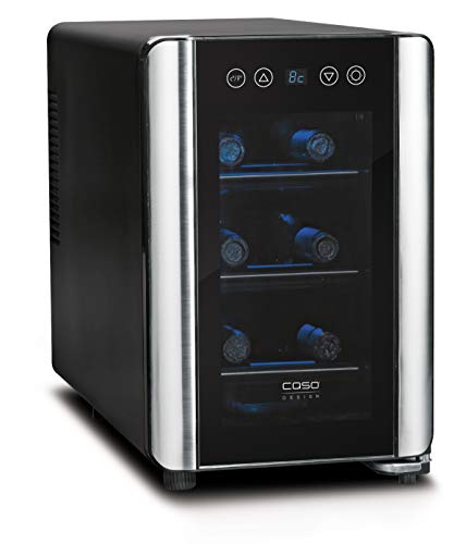 Caso WineCase 6 Independiente 6botella(s), 70 W, 12 kg, Negro, Acero inoxidable