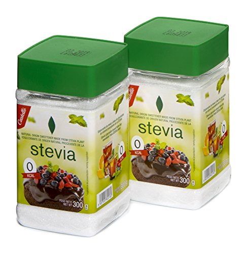 Castelló Since 1907 Edulcorante Stevia + Eritritol 1:2 - Paquete de 2 x 300 gr - Total: 600 gr