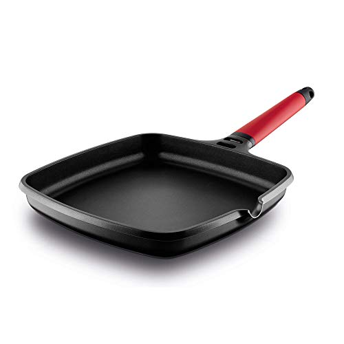 Castey - Asador Inducción 22 cm Mango Rojo