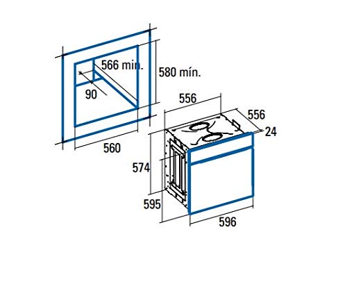 CATA | Horno Multifunción 8 Funciones | Horno Modelo MRA 7108 BK | Capacidad Interior de 60 litros | Rango de temperatura 50º-250º | Sistema de limpieza AquaSmart | Clase de eficiencia energética: A