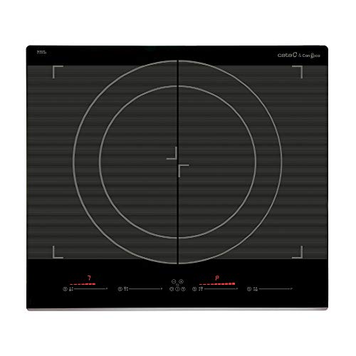CATA | Modelo Giga 600 BK | Vitroceramica 4 Fuegos | Vitroceramica Induccion 9 niveles de potencia | Ancho de 59cm | Placa con 7,4 kW de potencia