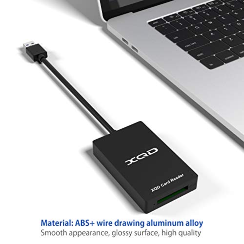 CATECK XQD Lector de Tarjetas Serie M y Serie G, Lector de Tarjeta Memoria USB 3.0 5Gbps Alta Velocidad, Soporta Sony Serie M y G, Tarjetas Lexar XQD con Marca USB, para Sistemas Mac OS/Windows