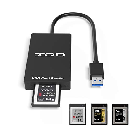 CATECK XQD Lector de Tarjetas Serie M y Serie G, Lector de Tarjeta Memoria USB 3.0 5Gbps Alta Velocidad, Soporta Sony Serie M y G, Tarjetas Lexar XQD con Marca USB, para Sistemas Mac OS/Windows