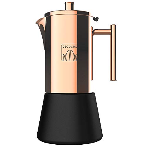 Cecotec Cafetera italiana Moking 200. Fabricada en Acero Inox, Apto para cocinas de gas, eléctrica o vitrocerámica,Para 2 tazas de café