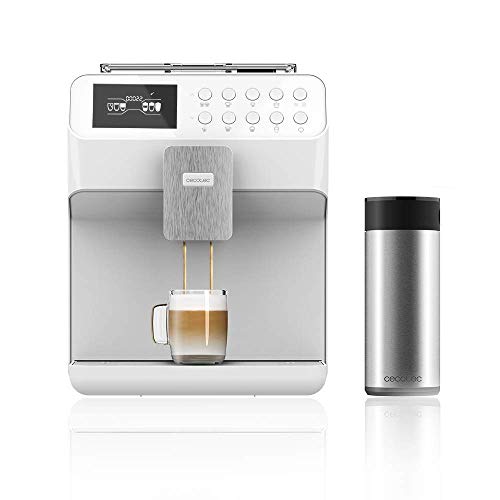 Cecotec Cafetera Megautomática Power Matic-ccino 7000 Touch Serie Bianca. Tecnología ForceAroma de 19 bares de presión, Mandos Digitales, 6 Modos Personalizables, Prepara Cappuccino, 1300-1500W