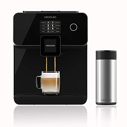 Cecotec Cafetera Megautomática Power Matic-ccino 8000 Touch, Depósito de leche, Pantalla Táctil interactiva, Prepara Cappuccino, Café Personalizable, Tecnología ForceAroma 19 bares de presión