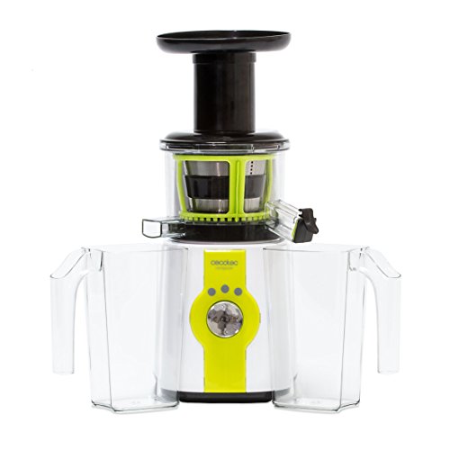 Cecotec Cecojuicer Licuadora de Prensado en Frío, Para Frutas y Verduras, 45 rpm, 3 posiciones, Tambor de Tritan, BPA Free, Tapón antigoteo, 2 Salidas para el Zumo, Sistema de seguridad, 150 W