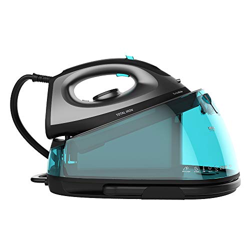 Cecotec Centro de Planchado Total Iron 7200 Titan. 2700 W, 7 Bares de presión, Suela cerámica, Vapor Continuo 150g/min, Sistema antigoteo, depósito Agua de 2litros