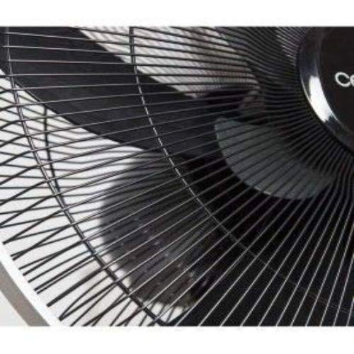 Cecotec EnergySilence 1020 ExtremeFlow Ventilador de pie 10 aspas, Potente, Oscilante, Silencioso, 3 velocidades, Temporizador, Regulable, Motor de Cobre, Negro