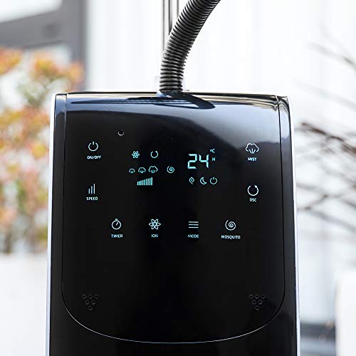 Cecotec EnergySilence 790 FreshEssence Ionic Nebulizador digital con funci—n ionizador, difusor de aromas y anti-mosquitos, 5 aspas, 90 W, 3 velocidades, Temporizador 12h, Dep—sito 3.1L