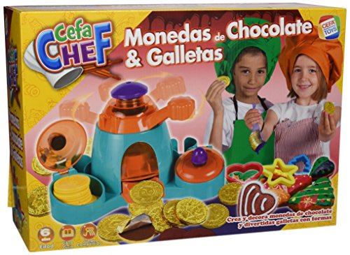 Cefa Chef - Monedas de Chocolate y Galletas, Juego de comiditas en Miniatura (Cefatoys 21790)