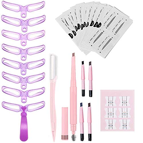 Cejas Plantilla Kit,Plantilla Cejas Microblading,Plantillas Cejas Perfectas,Eyebrow Stencils,Plantillas Cejas Maquillaje,Herramientas de Maquillaje de Cejas