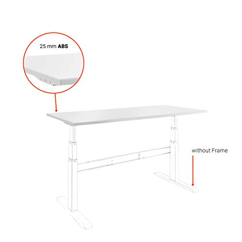 celexon Tabla sobremesa - 175x75 cm - Blanco - combina con eAdjust-65120 - Recubierto de Resina melamínica - aglomerado -ABS lipping