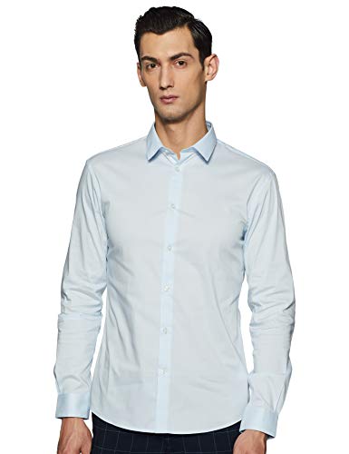 Celio Masantal1 Camisa, Azul (Bleu Ciel Bleu Ciel), Small para Hombre