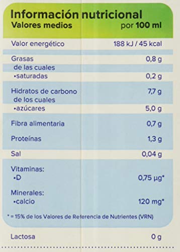 Central Lechera Asturiana Bebida de Avena - Paquete de 6 x 1000 ml - Total: 6000 ml