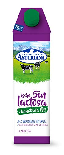 Central Lechera Asturiana - Leche sin lactosa desnatada 0% materia grasa 1L