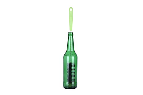 Cepillo de Botellas,Cepillo de Limpieza con Largo Mango Ideal Para Limpiar Botellas de cerveza estrecha,, Termos, Carafes, (40cm)