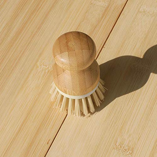 Cepillo para Fregar ollas Utensilios de Limpieza Cocina 3.54 x 2.56 Pulgadas Cepillo para Platos Fregadora de Madera Cepillo de Limpieza