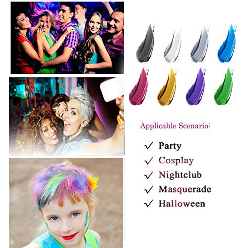 Cera de color para el cabello, modelado temporal de color natural, tinte para el cabello, peinado natural mate para fiesta, disfraces, carnaval, discoteca, Halloween