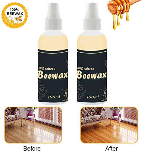 Cera para condimentos de Madera, Cera de Cera de Abeja Tradicional T.Face para Madera y Muebles, Cera de Abeja para Todo Uso para limpiadores de Madera y toallitas de Pulido (2pcs)