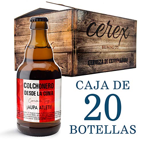 CEREX pack de 20 cervezas artesanales FUTBOL ATLETICO MADRID cerveza especial trigo doble fermentacion cerveza alemana