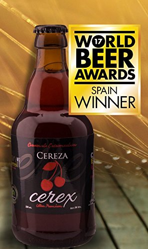 CEREX - Pack Degustación de 4 Cervezas Artesanas Españolas con caja regalo de presentación en madera – Cervezas de Cereza, Castaña, Ibérica de Bellota y Pilsen