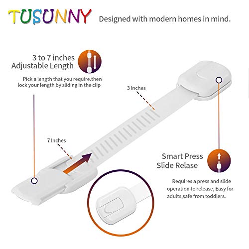 Cerraduras de seguridad para niños Cerraduras de gabinete a prueba de taladros con adhesivo, cierres ajustables para armario, horno, cajones, armario, nevera, armario, puerta, ventana, inodoro