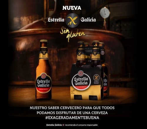 Cerveza Estrella Galicia Sin Gluten-24Unidades de 33Cl (Especial Celíacos)