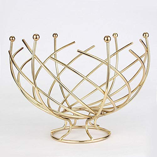 Cesta de frutas cesta del almacenaje de la tabla del sostenedor cena de la decoración decorativo del cuenco de fruta de la cocina moderna, Metal Cesta de fruta por Contador de cocina, café vector de l