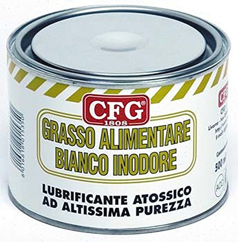 CFG – Grasa alimentaria especial, blanca, inodora, atóxica, 500 ml, lubrica y protege los mecanismos de las máquinas para el procesamiento de alimentos