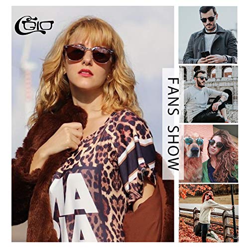 CGID Gafas de sol polarizadas retro medio marco clásico para Hombre y Mujer MJ56