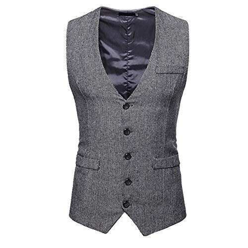 Chaleco Hombre Traje Gris gris XL