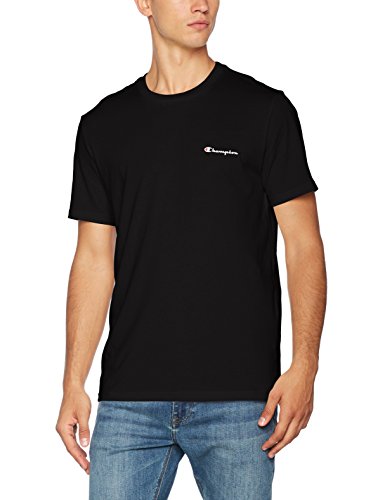 Champion Camiseta Classic Small Logo, Negro, S para Hombre