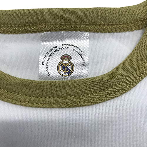 Champion's City Real Madrid FC Body Niños - Producto Oficial Primera equipación 2019/2020 - Personalizable - Nombre