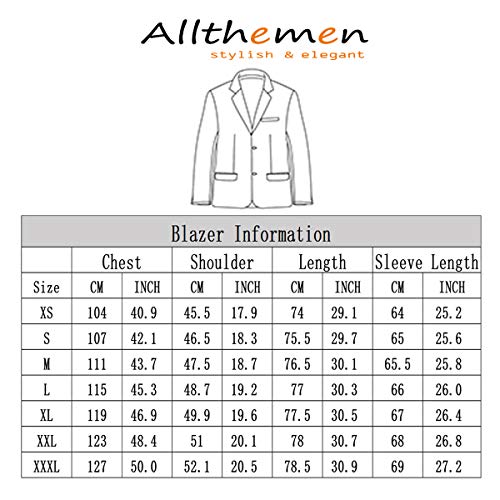 Chaqueta Casual para Hombre Slim Fit Chaquetas de Traje Formal de Negocios Un botón de un Solo Pecho Chaqueta de Esmoquin Chaqueta Elegante